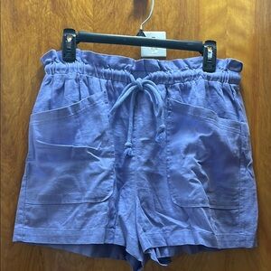 Universal Thread Purple High Waist Shorts with Elastic Waistband